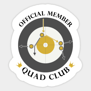 The "Quad Club" - Black Text Sticker